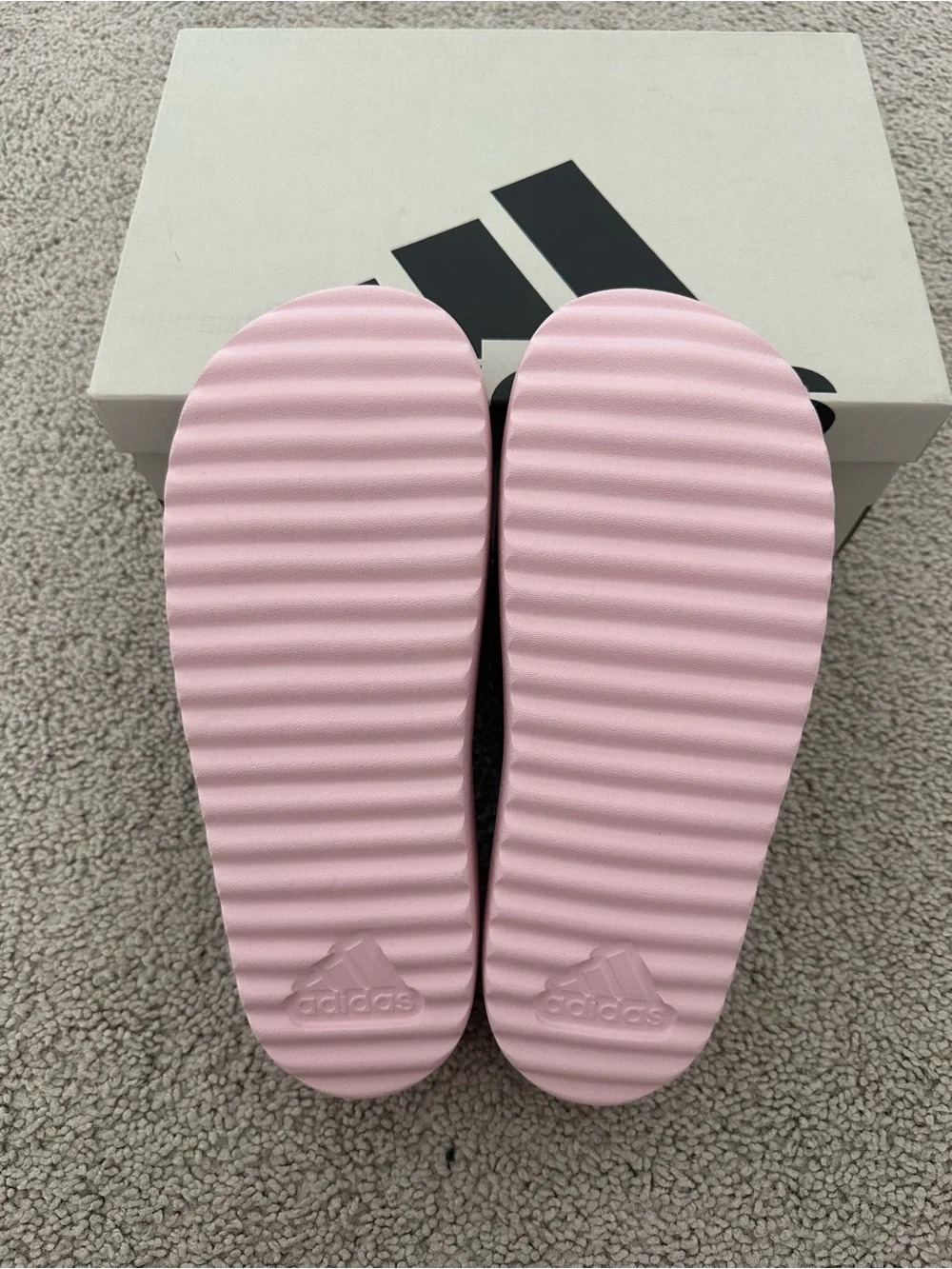 Adidas Adilette Platform Slides Black Pink Size 9 Women IH0720 New
